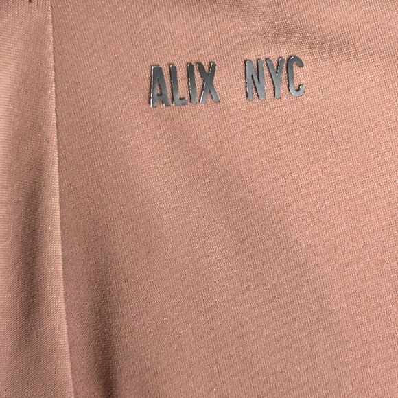 ALIX NYC Bolton Biker Shorts Womens Small Brown Ruched Athletic Or Casual - Picture 6 of 7